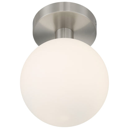 Access Lighting Michelle LED Semi Flush, Brushed Steel/Opal