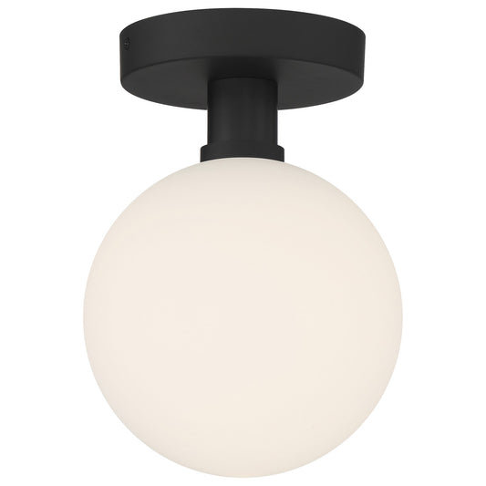 Access Lighting Michelle LED Semi Flush, Matte Black/Opal