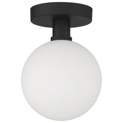 Access Lighting Michelle LED Semi Flush, Matte Black/Opal