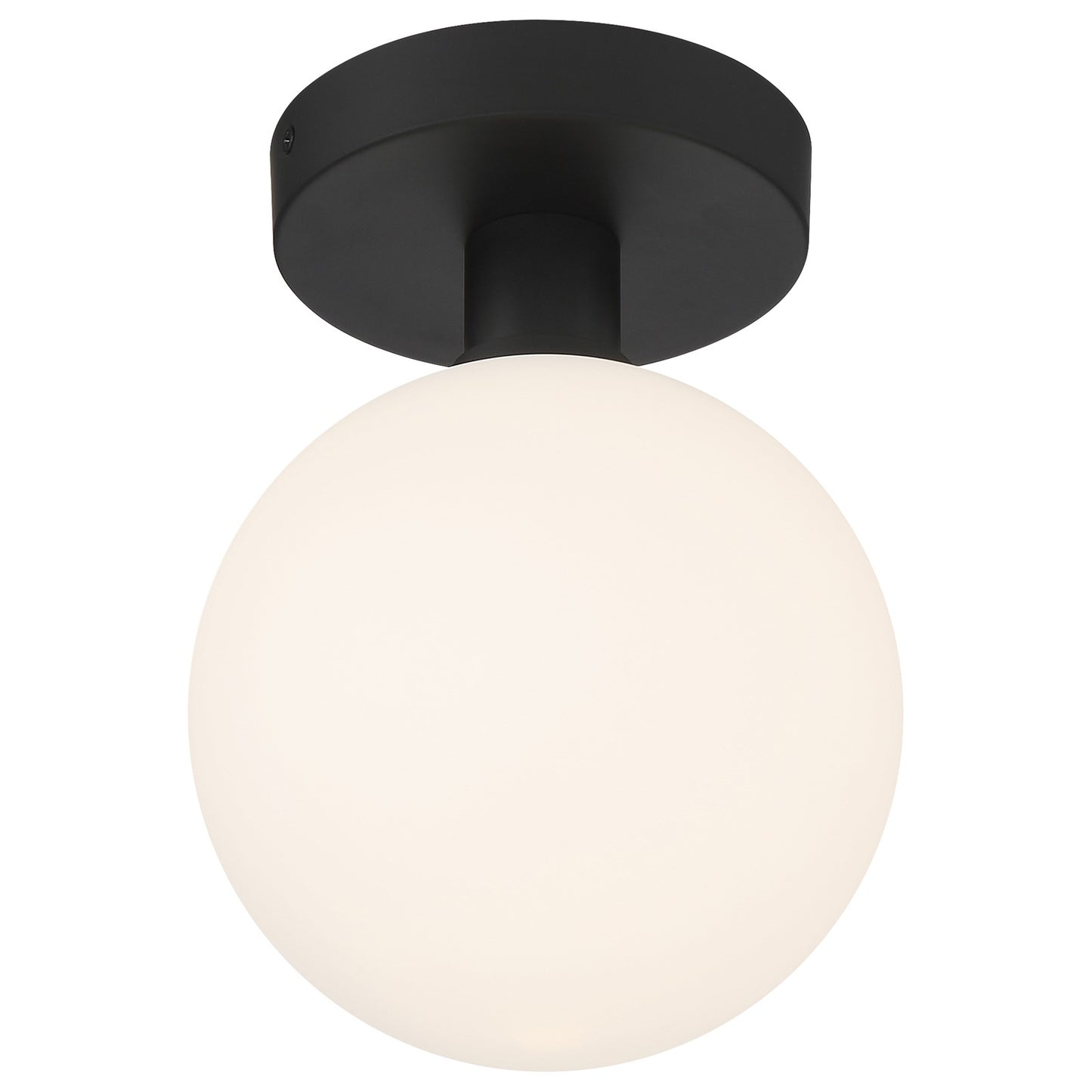 Access Lighting Michelle LED Semi Flush, Matte Black/Opal