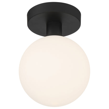 Access Lighting Michelle LED Semi Flush, Matte Black/Opal
