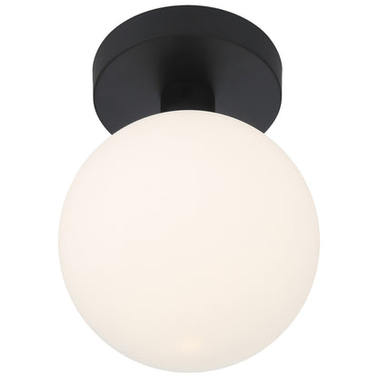 Access Lighting Michelle LED Semi Flush, Matte Black/Opal