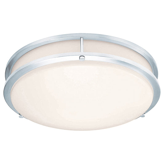 Access Solero III LED Flush Mt, 14", Chrome/Acrylic Lens