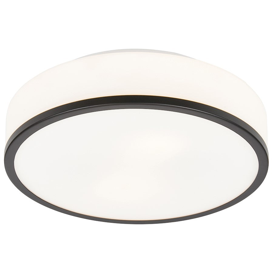 Access Lighting Aero Flush Mount, Matte Black/Opal