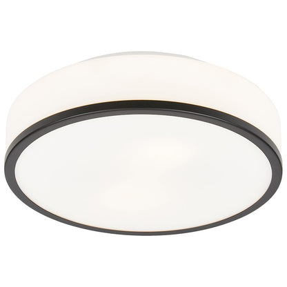 Access Lighting Aero Flush Mount, Matte Black/Opal