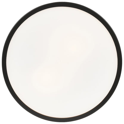 Access Lighting Aero 2 Light LED Flush Mount, Black/Opal