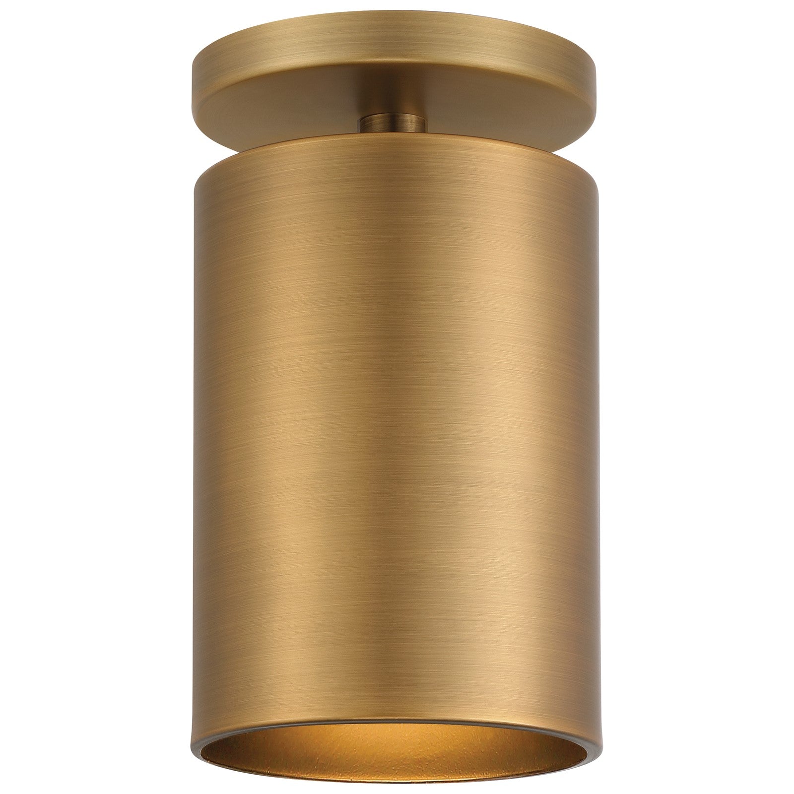 Access Lighting Pint 1 Light Semi Flush, Antique Brushed Brass