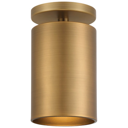 Access Lighting Pint 1 Light Semi Flush, Antique Brushed Brass