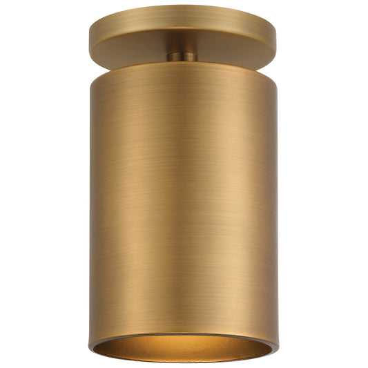 Access Lighting Pint 1 Light Semi Flush, Antique Brushed Brass