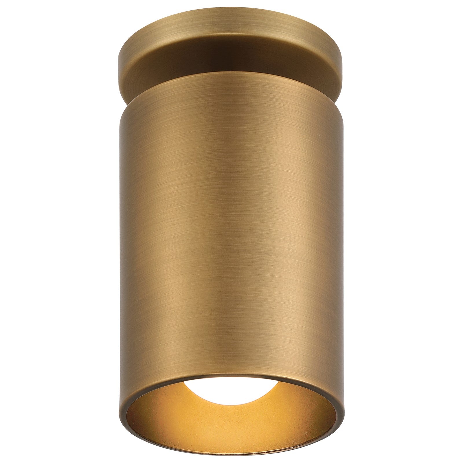 Access Lighting Pint 1 Light Semi Flush, Antique Brushed Brass