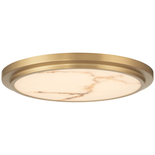 Access Elanor 5CCT LED Flush Mt, Antique Brass/Alabaster