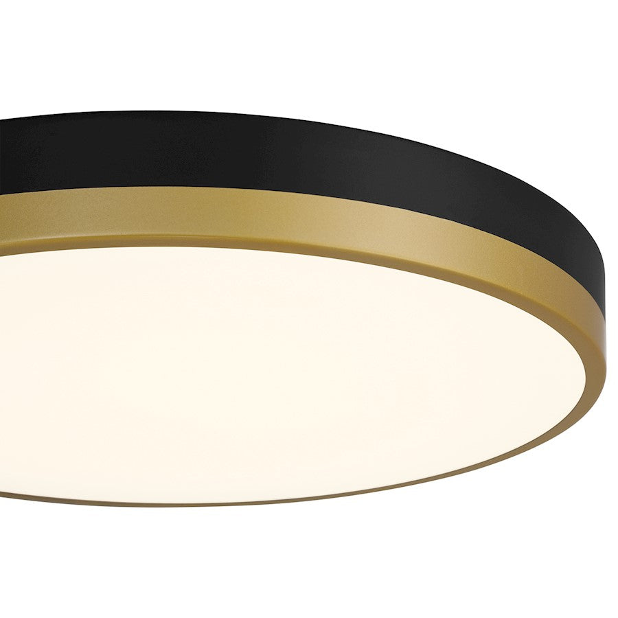 Access Lighting Coco LED Flush Mount, Black/Brass/White