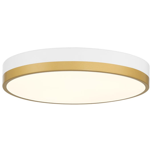 Access Lighting Coco LED Flush Mount, White/Brass/White - 20823LEDD-WWA-WHT