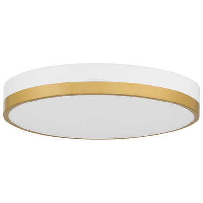 Access Lighting Coco LED Flush Mount, White/Brass/White