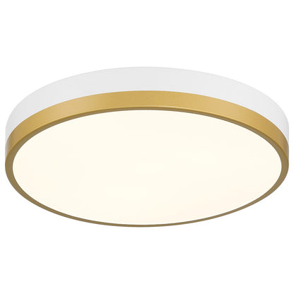 Access Lighting Coco LED Flush Mount, White/Brass/White