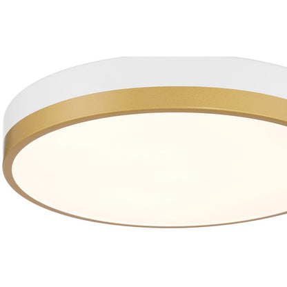 Access Lighting Coco LED Flush Mount, White/Brass/White