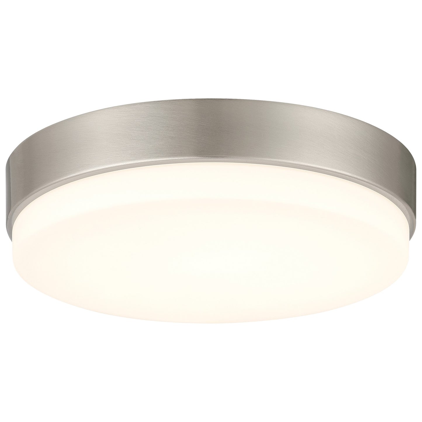 Access Roma Minimus LED Flush Mt, Brushed Steel/Opal