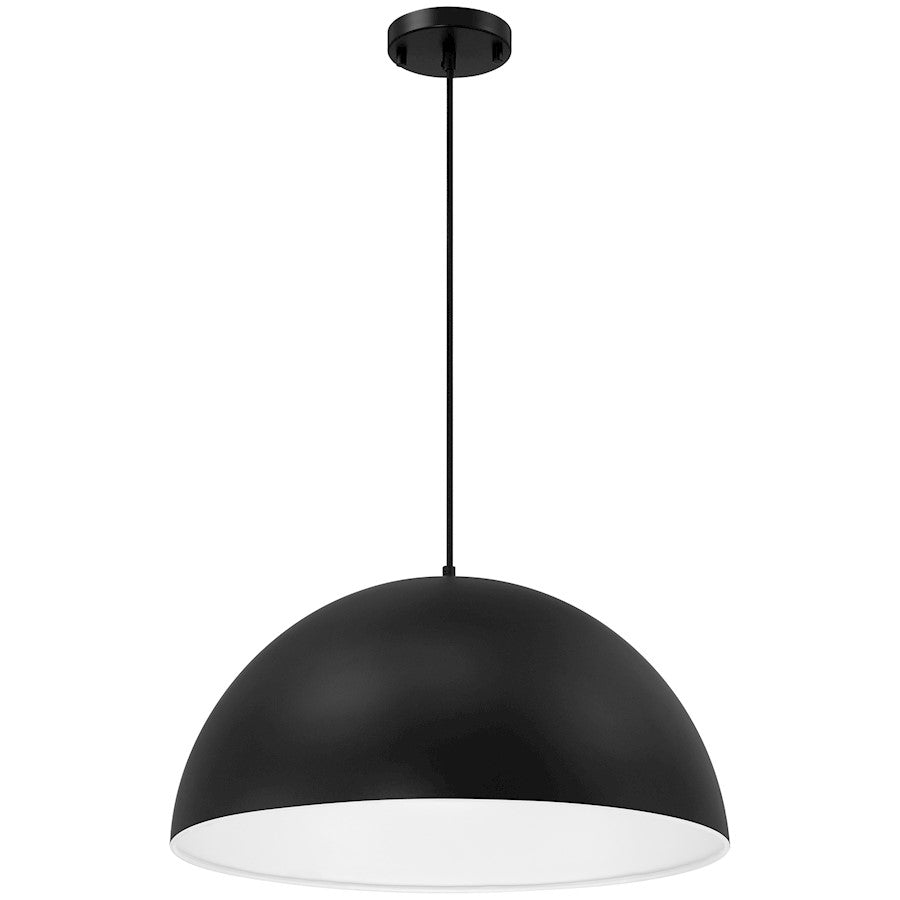 1 Light Pendant, Matte Black