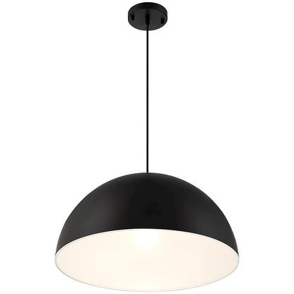 1 Light Pendant, Matte Black