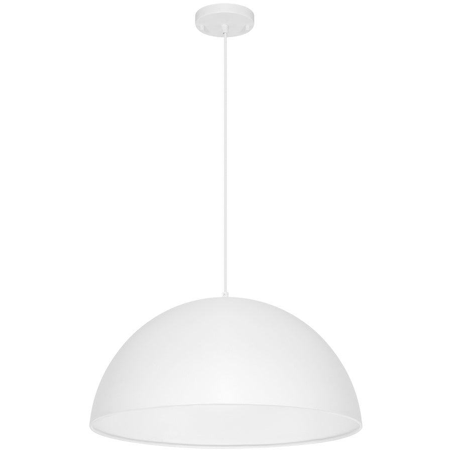 1 Light Pendant, Matte White