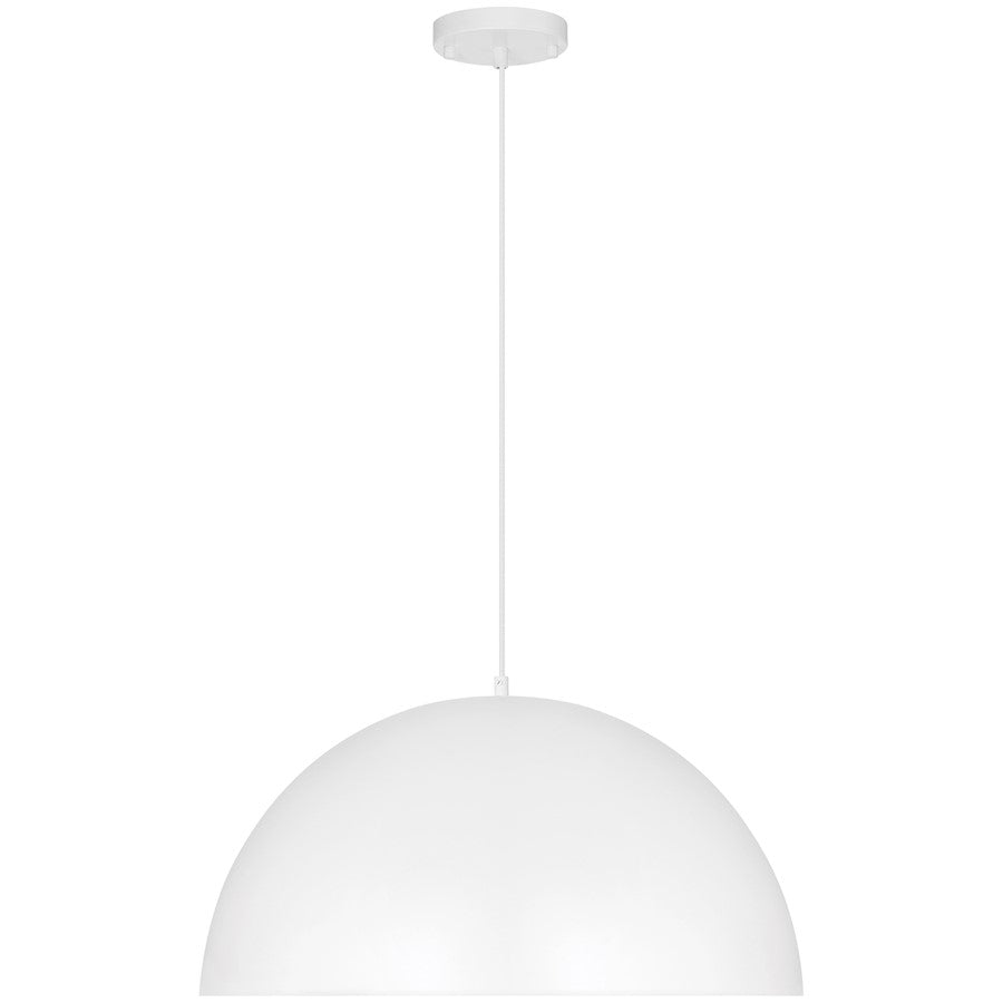 1 Light Pendant, Matte White