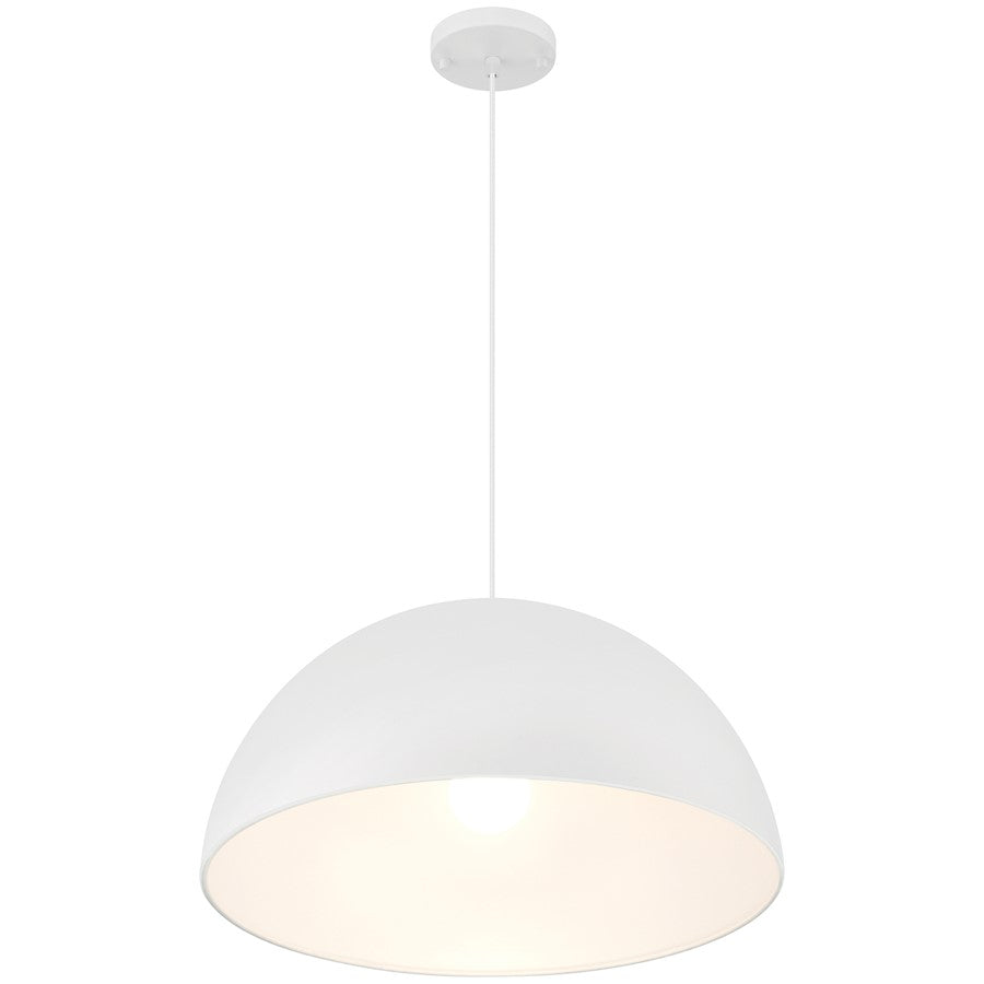 1 Light Pendant, Matte White