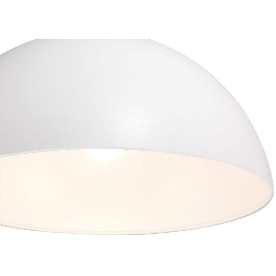 1 Light Pendant, Matte White