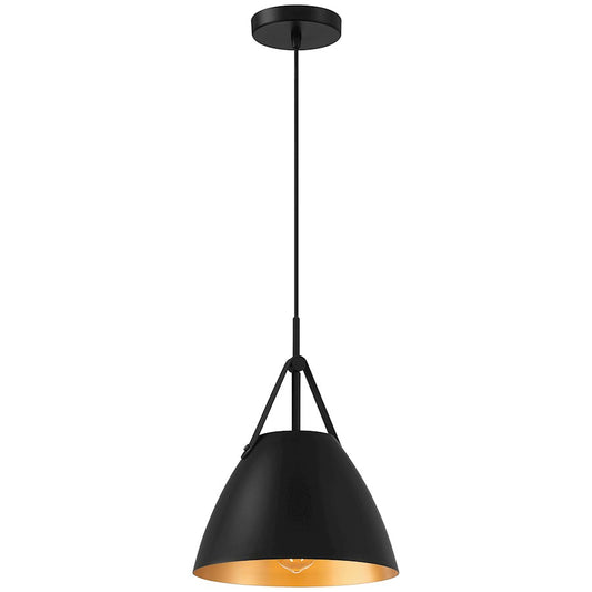 Access Lighting Tanner 1 Light Pendant, Matte Black/Matte Black - 23793-MBL