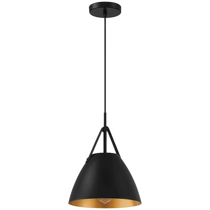 1 Light Pendant, Matte Black