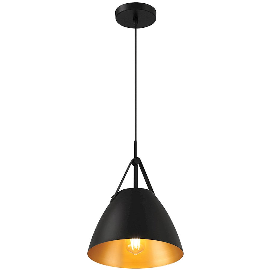 1 Light Pendant, Matte Black