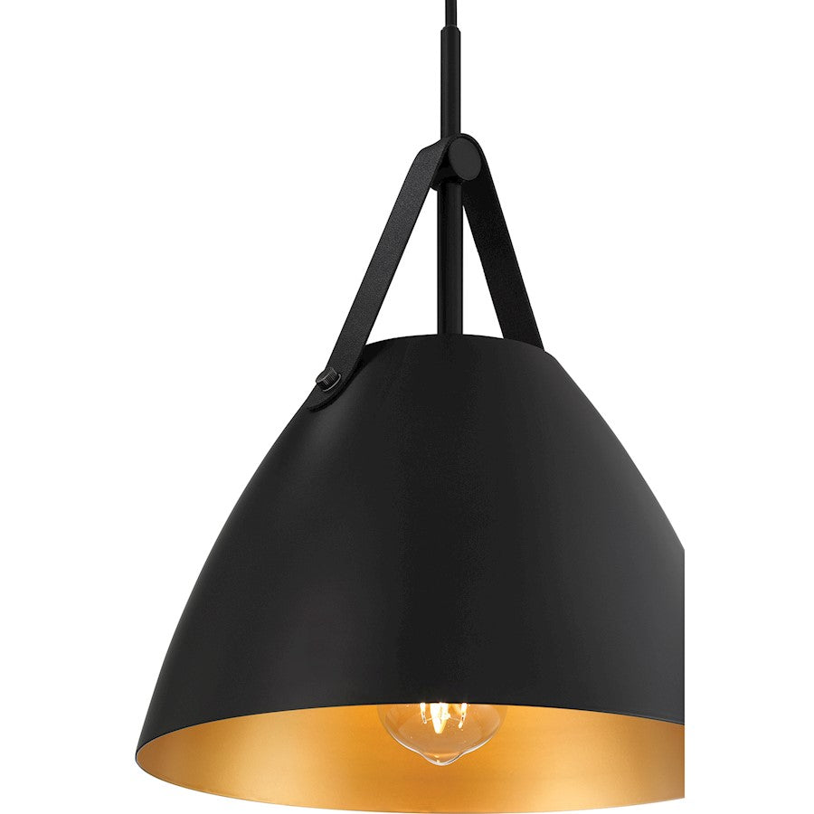 1 Light Pendant, Matte Black