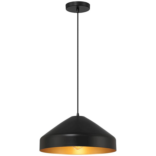 Access Lighting Prism 1 Light Pendant, Matte Black/Matte Black - 23796-MBL