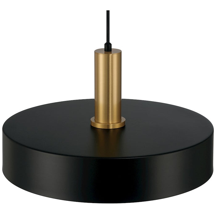 Access Lighting Slate 1 Light Pendant, Black/Brushed Brass/Black