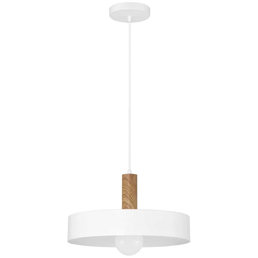 1 Light Pendant, White