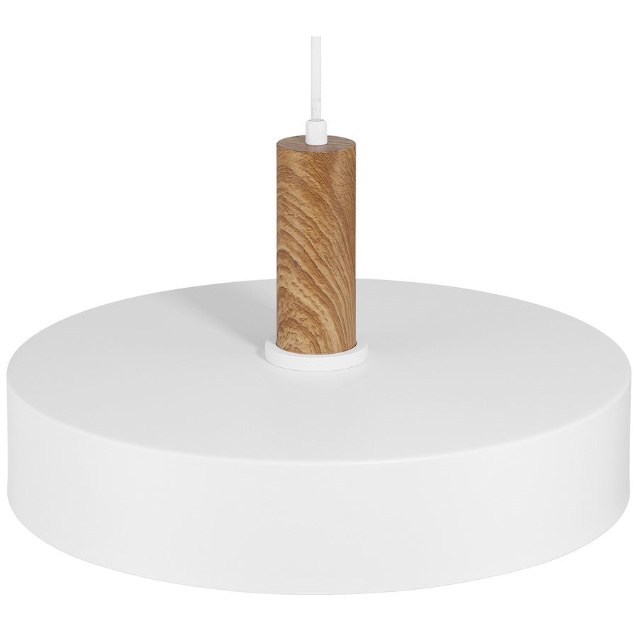 1 Light Pendant, White