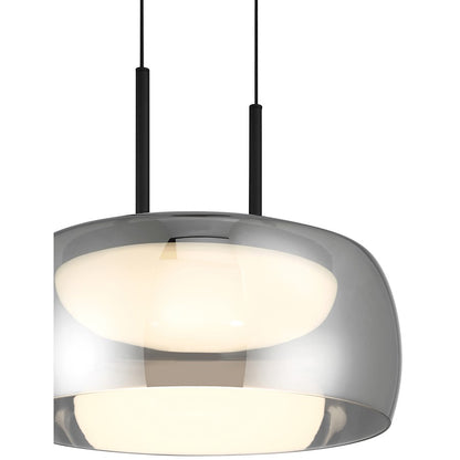 LED Pendant, Matte Black/Smoke