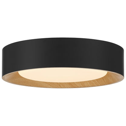 Access Maddy 3CCT LED Flush Mt, 13.75", Black/Acrylic Lens