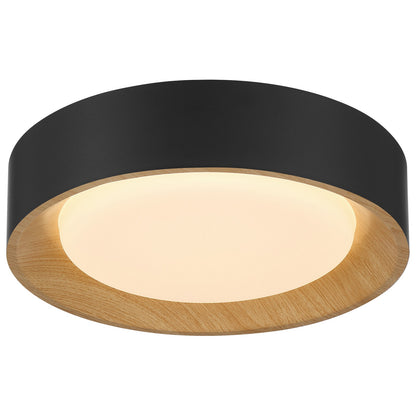 Access Maddy 3CCT LED Flush Mt, 13.75", Black/Acrylic Lens