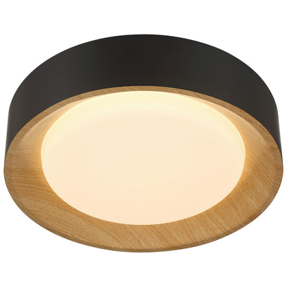 Access Maddy 3CCT LED Flush Mt, 13.75", Black/Acrylic Lens