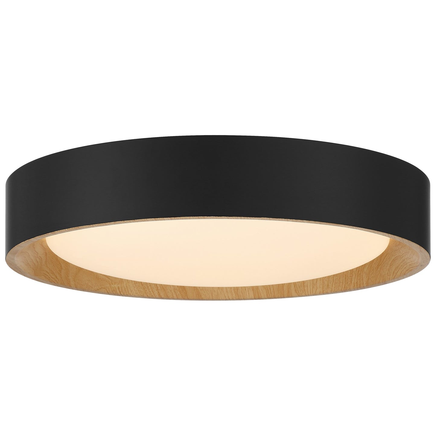 Access Maddy 3CCT LED Flush Mt, 17.5", Black/Acrylic Lens