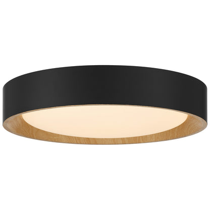 Access Maddy 3CCT LED Flush Mt, 17.5", Black/Acrylic Lens