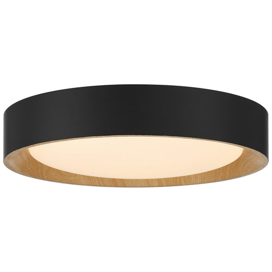 Access Maddy 3CCT LED Flush Mt, 17.5", Black/Acrylic Lens