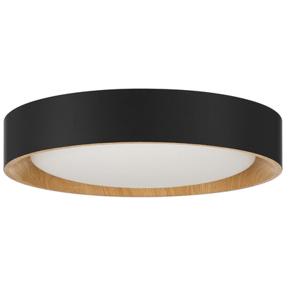 Access Maddy 3CCT LED Flush Mt, 17.5", Black/Acrylic Lens
