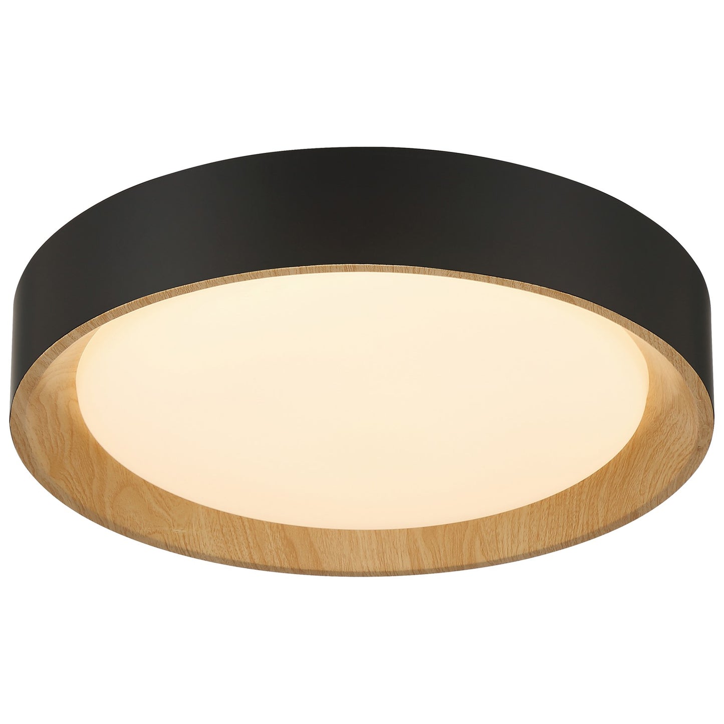 Access Maddy 3CCT LED Flush Mt, 17.5", Black/Acrylic Lens