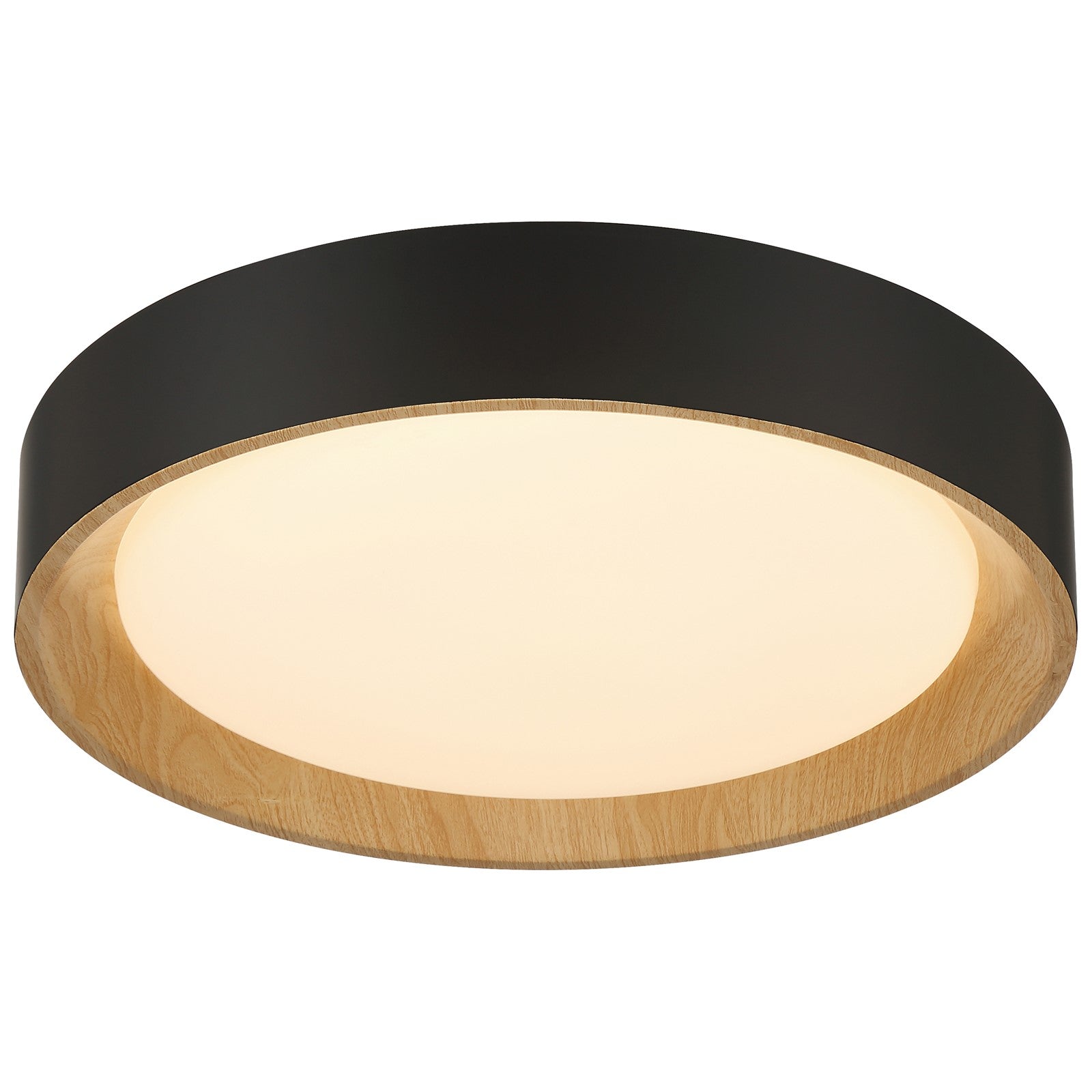 Access Maddy 3CCT LED Flush Mt, 17.5", Black/Acrylic Lens