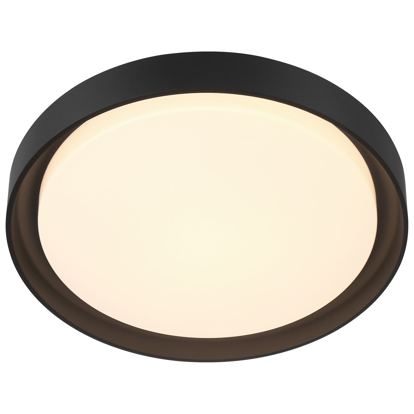 Access Lumea 3CCT LED Flush Mt, 15.5", Black/Acrylic Lens