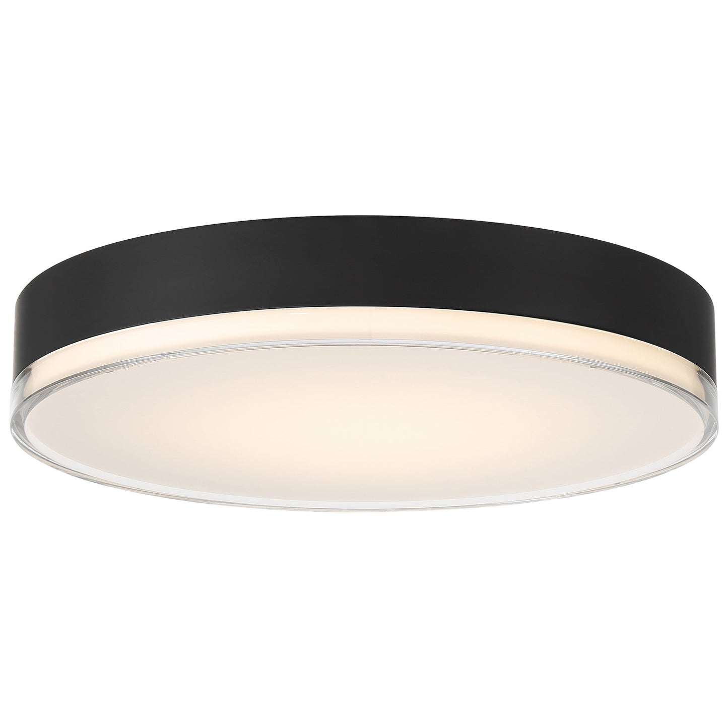 Access Mona 3CCT LED Flush Mt, 15.75", Black/Acrylic Lens