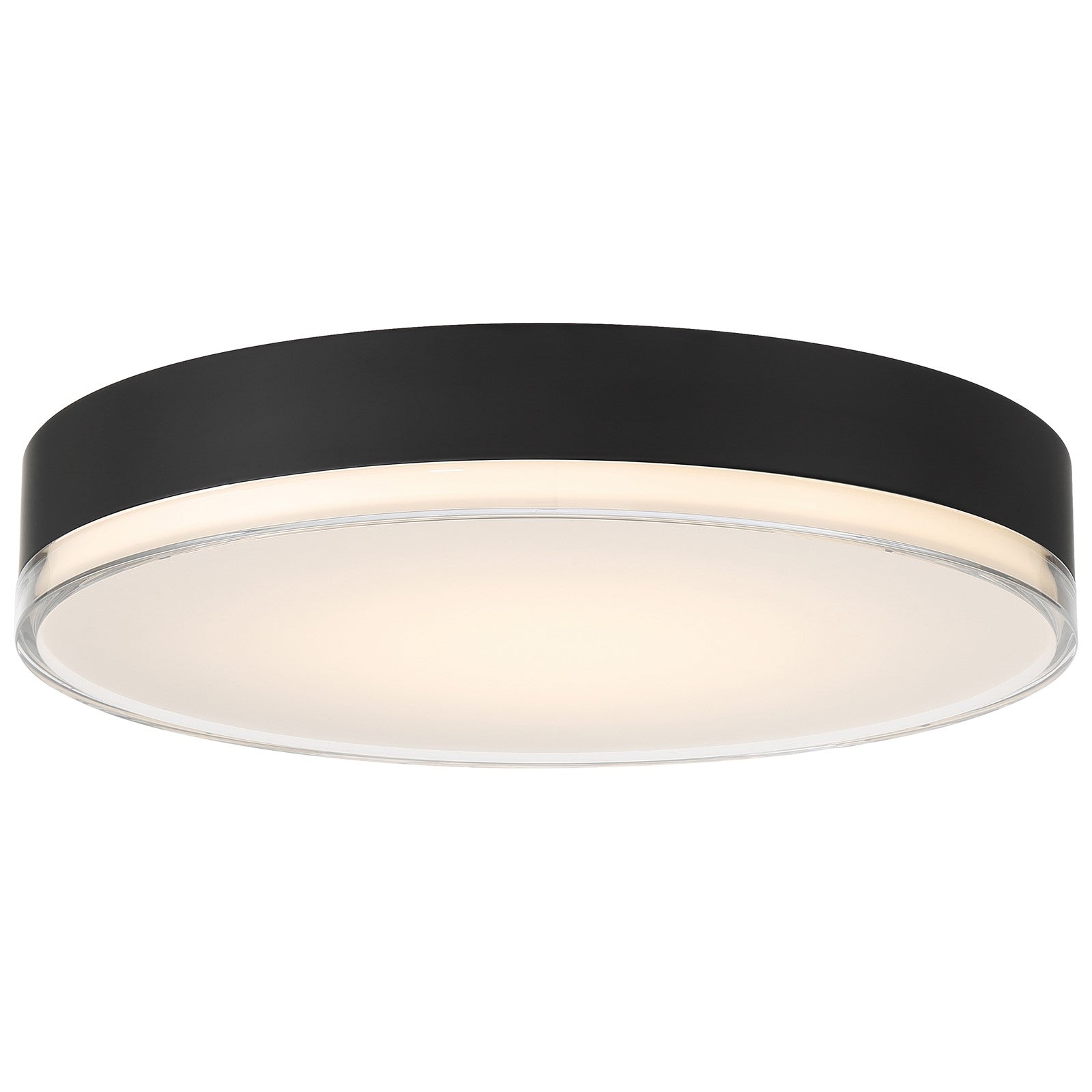 Access Mona 3CCT LED Flush Mt, 15.75", Black/Acrylic Lens