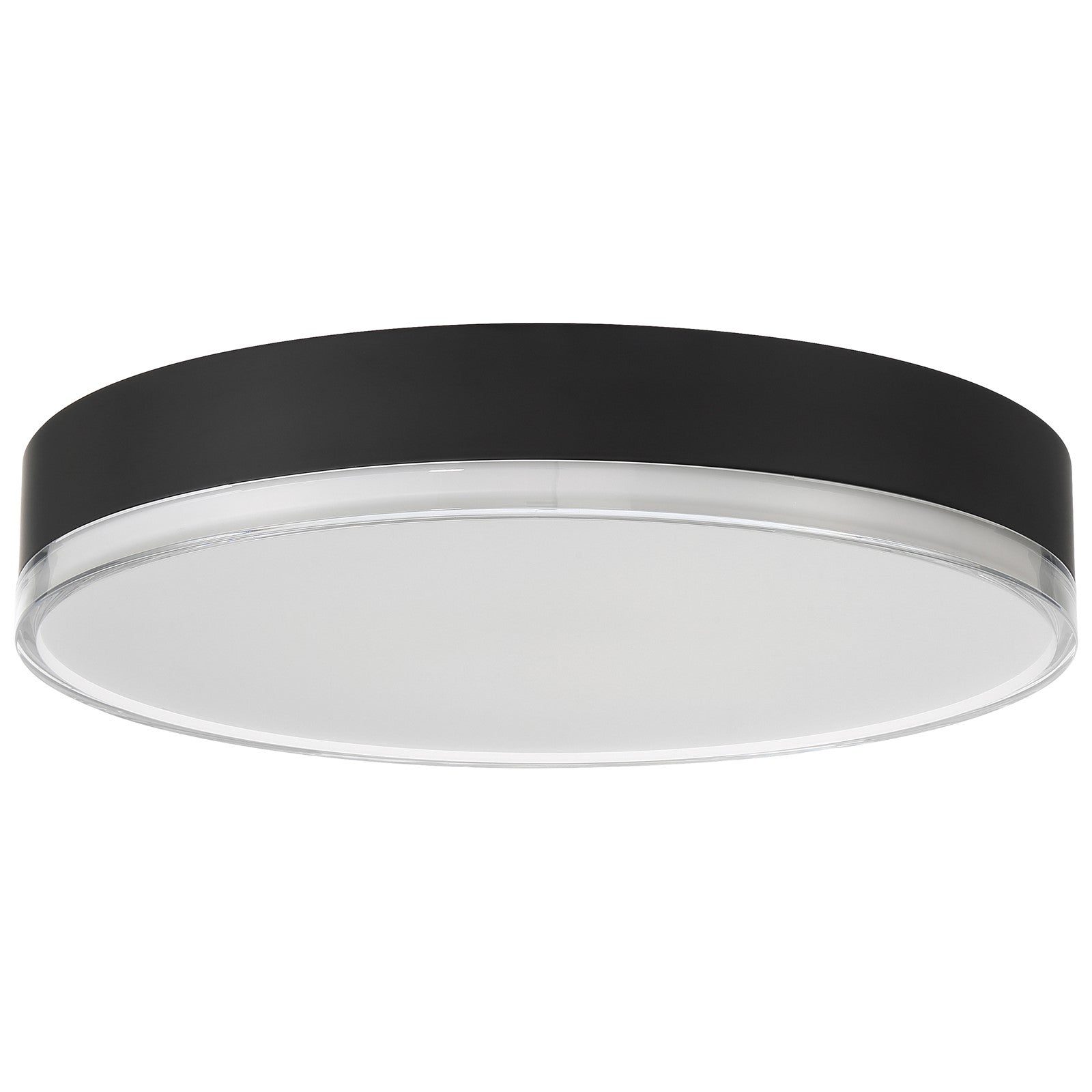 Access Mona 3CCT LED Flush Mt, 15.75", Black/Acrylic Lens