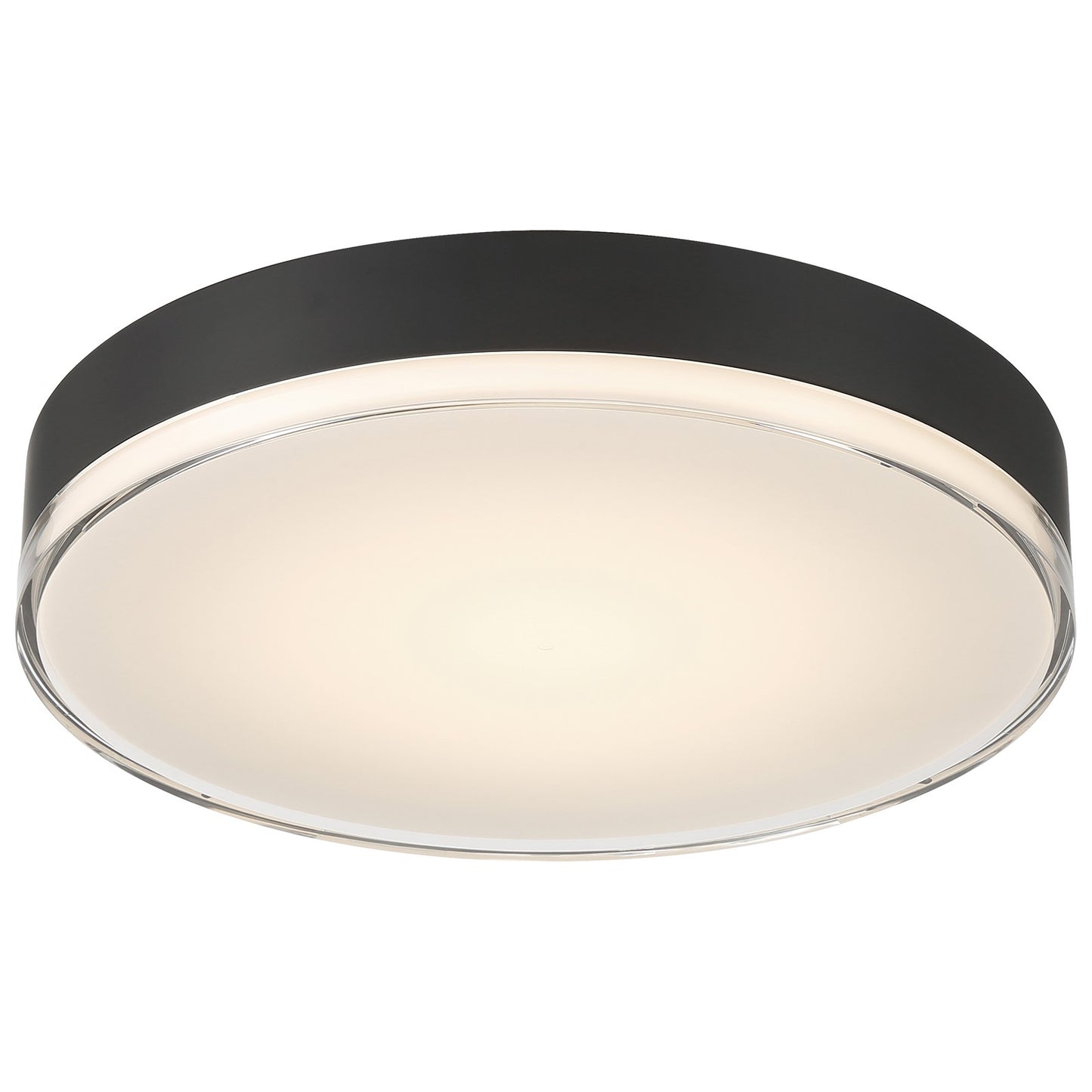 Access Mona 3CCT LED Flush Mt, 15.75", Black/Acrylic Lens
